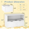 thumbnail image 3 of AWQM Toy Storage Organizer, Toy Organizers and Storage with 2 Drawers, Multi-Functional Kids Bookshelf Kids Bookcase Storage Chest for Children Room, Nursery, White, 3 of 8