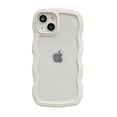 thumbnail image 1 of (Blanco) Funda para iPhone 13, funda estética con ondas simples y rizadas, bonita funda transparente para teléfono, funda protectora de silicona suave a prueba de golpes para iPhone 13, 1 of 5