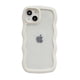 thumbnail image 1 of (Blanco) Funda para iPhone 13, funda estética con ondas simples y rizadas, bonita funda transparente para teléfono, funda protectora de silicona suave a prueba de golpes para iPhone 13, 1 of 5