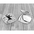 thumbnail image 3 of Letter X Moustache Initial Compact Mirror, 3 of 4