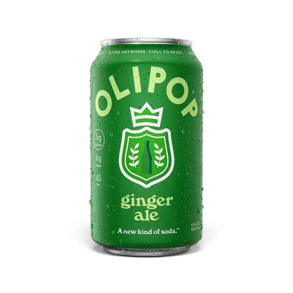 OLIPOP Prebiotic Soda, Ginger Ale, 12 fl oz, Pantry Packs