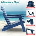 thumbnail image 4 of Hidpriva Outdoor Folding Adirondack Chair with Cup Holder, HDPE Weather Resistant Fire Pit Chair, Blue(Set of 2), 4 of 7