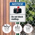 thumbnail image 4 of Do Not Block Mailbox Sign, ANSI Notice Sign,, 4 of 8