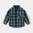 thumbnail image 2 of zbxnLI Toddler Boys Girls Long Sleeve Shirts Button down Plaid Cotton Shirts Casual Dress Shirts Fall Winter, 2 of 3