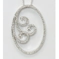 thumbnail image 5 of CaratsDirect2U, 18k White Round Diamond Single Row Prong Set Open Elliptical Necklace Pendant With Spirals(1.5 ct, G, VS), 5 of 5