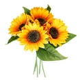 thumbnail image 1 of Paquete de girasol artificial Simulación Decoración floral Banquete de boda Ramo de flores falsas nupciales Advancent HA7993-00B, 1 of 6