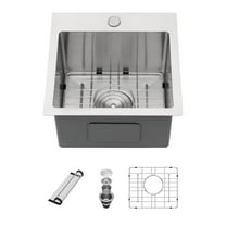 Kichae Bar Sink 15 inch Stainless Steel Prep Bar Sink