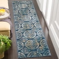 thumbnail image 3 of SAFAVIEH Evoke Easton Damask Area Rug, Navy/Creme, 6'7" x 6'7" Round, 3 of 7