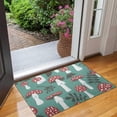 thumbnail image 2 of Red Mushroom Leaf Green Pattern Door Rugs,Washable Non Slip Door Mats Indoor,Decorative Door Mats,Entry Mat Indoor for Entrance,Bedroom,Kitchen,Bathroom,17"x30", 2 of 6