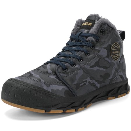 

Men s Warm Fleece Hiking Shoes Outdoor Anti-slip Breathable Snow Boots For Winter