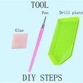 thumbnail image 3 of 5D DIY nieve chica ciervo pintura de cristal patinaje niña muñeco de nieve diamantes de imitación bordado imagen de diamante hogar familiar punto de cruz Speravity JR0617-03, 3 of 6