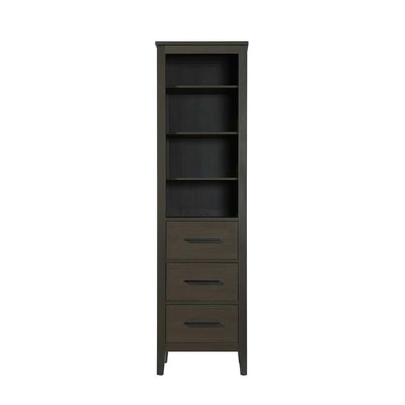 Elegant Kitchen & Bath SC293B20MMB 20 in. Millie Open Shelving Bath Storage Cabinet, Mocha Brown