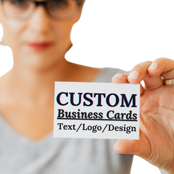 Custom Business Cards for Small Business, Thick Cardstock Double-Sided Printed, 7 Premium Templates or Upload Your Own Design, 3.5" x 2", 100 Cards