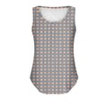 thumbnail image 5 of Women's Summer Casual Fashion Printed Loose Round Neck Sleeveless Tops Khaki,M, 5 of 5