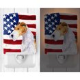 thumbnail image 2 of Carolines Treasures SS4057CNL USA American Flag with Fox Terrier Ceramic Night Light 6x4x3" multicolor, 2 of 2