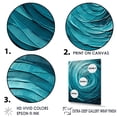 thumbnail image 3 of Designart "Spiraling Tranquil Teal Twist II" Abstract Spirals Wall Art Living Room, 3 of 7