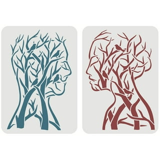 4PCS Tree of Life Metal Stencils Animal Leaves Vine Stencils