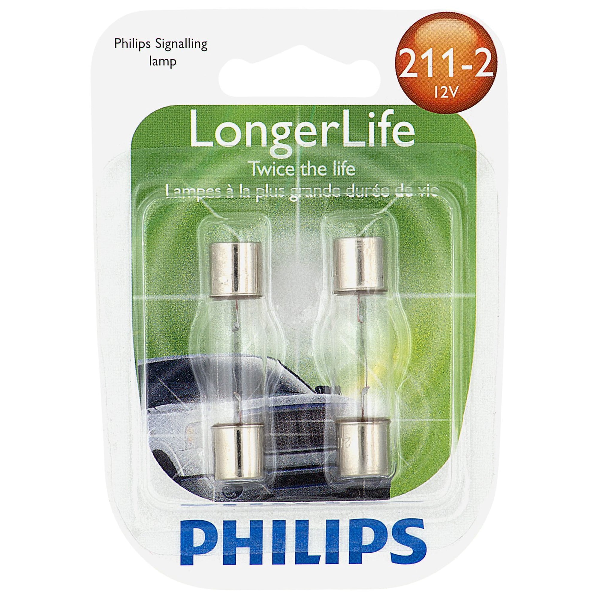 Philips LongerLife Miniature 211-2LL, Pack of 2
