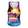 thumbnail image 4 of Tops de Verano Casuales sin Mangas de los Hombres Impresos con Correa Delgada Y sin Espalda, Deporte Regular Cuello Redondo sin Mangas, 4 of 4