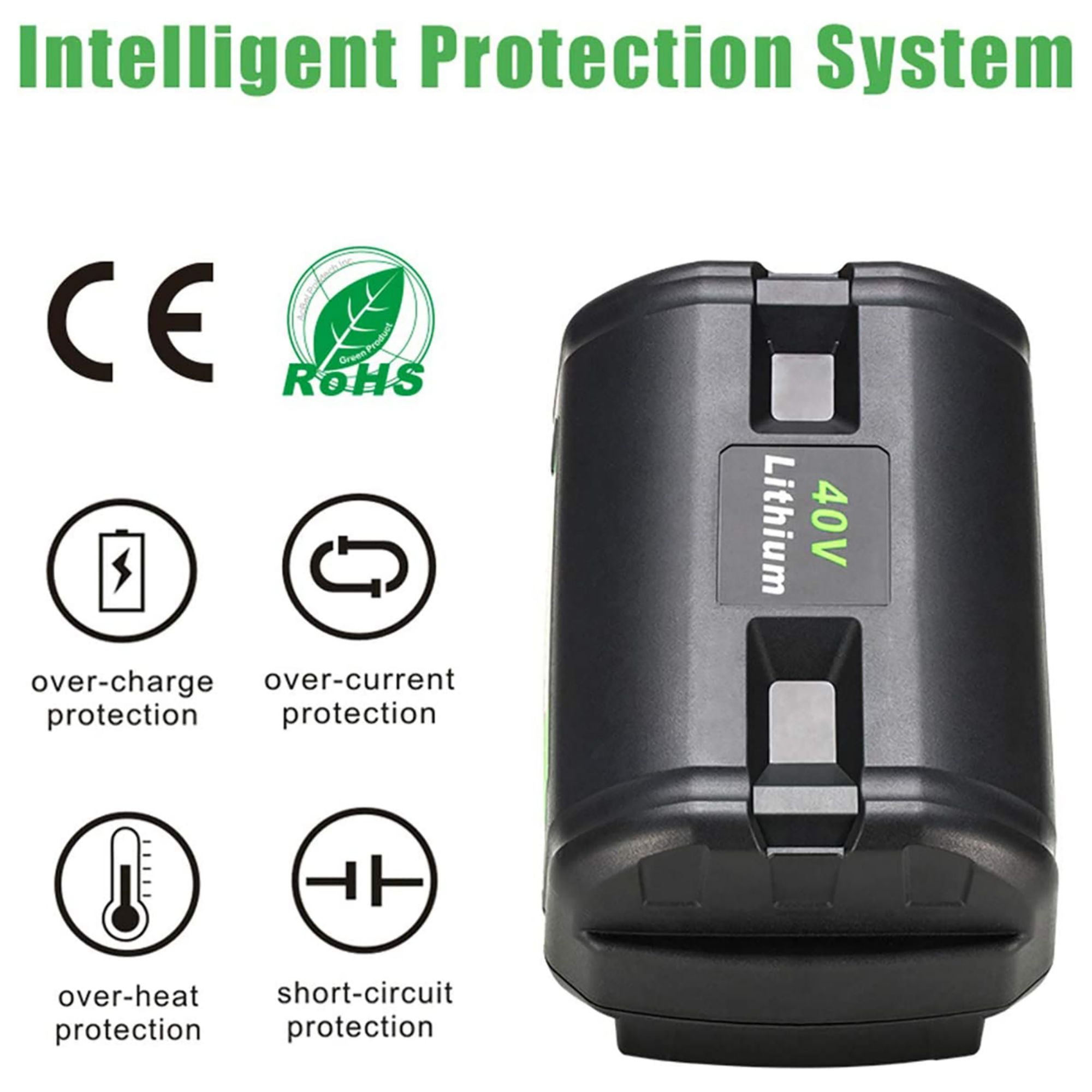 40V 6.0Ah Lithium Battery for Ryobi 40 Volt OP4026 OP40602 OP4050A OP4040 Power Tools