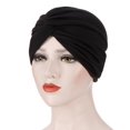 thumbnail image 1 of Up To $10 Baseball Caps Black Women India Hat Muslim Ruffle Cancer Chemo Beanie Floral Turban Wrap Cap, 1 of 1