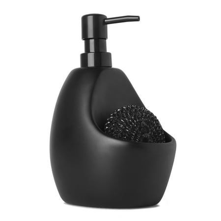 Umbra Joey, Ceramic Liquid Soap Dispenser with Sponge Caddy, Ideal for Kitchen or Bathroom