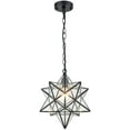 thumbnail image 2 of Suspension Étoile Marocaine Moderne en Verre Clair, 16 Pouces, 2 of 6