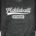 thumbnail image 3 of Instant Message - Pickleball Enthusiast - Men's Crew Neck Fleece Pullover, 3 of 7