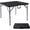 Dark Black, variant on 34" Square Folding Card Table, Fold-in-Half Utility Dining Portable Table Heavy Duty HDPE White Plastic Foldable with Carrying Handle Indoor Outdoor for Picnic, Camping, Party