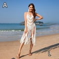 thumbnail image 4 of Camisole Ajourée à Franges à Col en V Style Français pour Femmes Été Vacances au Bord de la Mer/ CS, 4 of 8