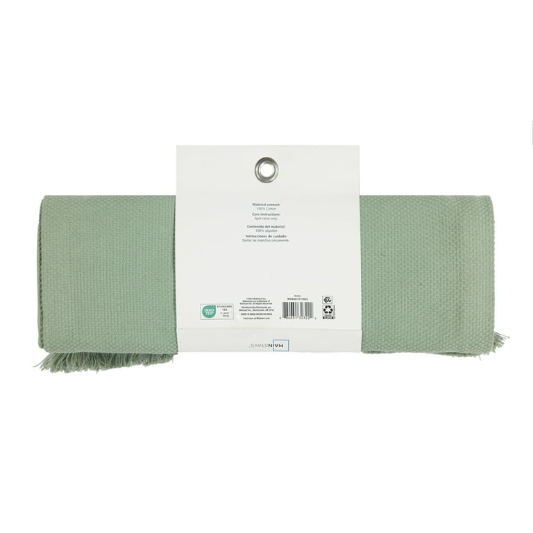 Mainstays Global Woven Green Cotton Table Runner photo 6