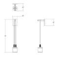 thumbnail image 4 of Sonneman S1l01k-Mfxxxx12 Suspenders Led Mini Single Wall Sconce - Black, 4 of 7