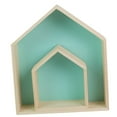 thumbnail image 4 of deevoka 2 Pieces Wall Storage Shelves House Shaped Home Decoration for Playroom, 4 of 9