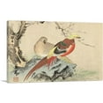 thumbnail image 1 of ARTCANVAS Couple Of Pheasants On Rock 1892 Canvas Art Print by Imao Keinen - Size: 18" x 12" (0.75" Deep), 1 of 9