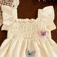thumbnail image 4 of Splozh Toddler Girls Dresses 9 12 18 24 Months 2T 3T Toddle Baby Girl Dress Ruffle Summer Sleeveless Dresses 3D Floral 2Pcs Photoshoot Outfit,Beige,9-12 Months, 4 of 6