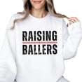 thumbnail image 6 of Raising Ballers Baseball Mom Sweatshirt Softball Mom Sweater for Women White Sweatshirt Adult Large, 6 of 6