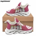 thumbnail image 1 of Zapatos planos con estampado de gatito de dibujos animados para mujer, zapatillas deportivas casuales de moda, zapatillas clásicas para correr con cordones, 1 of 6