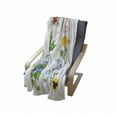 thumbnail image 4 of Pansy Soft Flannel Fleece Blanket, Marigold Lily Iris Cypress Vine Nemophila Types of Exotic Flowers Written Names, Cozy Plush for Indoor and Outdoor Use, 60" x 80", White Multicolor, by Ambesonne, 4 of 6