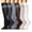 Black, variant on 6 Pairs Compression Socks for Women & Men Knee High Cute Circulation Socks for Nurse Pregnant Travel Athletic