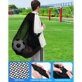 thumbnail image 3 of Bolsa de malla para balones de fútbol BROTOU, 100 L, malla con cordón, 10 a 12 pelotas, 3 of 7