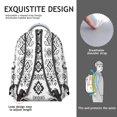 thumbnail image 5 of Boho Tribal Daypack for Students - Vintage Print Backpack with 17" Laptop Sleeve, Large Capacity for School Essentials, Water-Resistant Oxford Fabric, 5 of 6