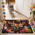 thumbnail image 4 of Easter Day Decorative Floor Mat Colorful Rectangle Rug, 23.62x15.75 Inches Non-Skid Absorbent Carpet for Front Door Kitchen Indoor Use, Dirt Proof Easy Clean Holiday Theme Home Accent, 4 of 7