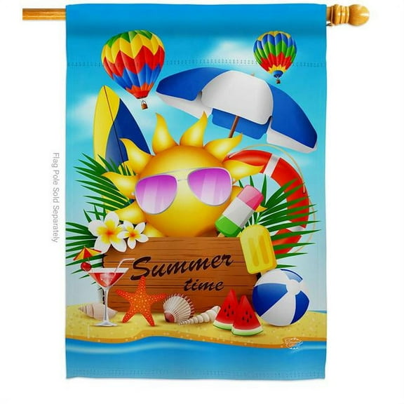 Ornament Collection H192616-BO Summer Dream Summertime Fun & Sun 28 x 40 in. Double-Sided Decorative Vertical House Flags for Decoration Banner Garden Yard Gift