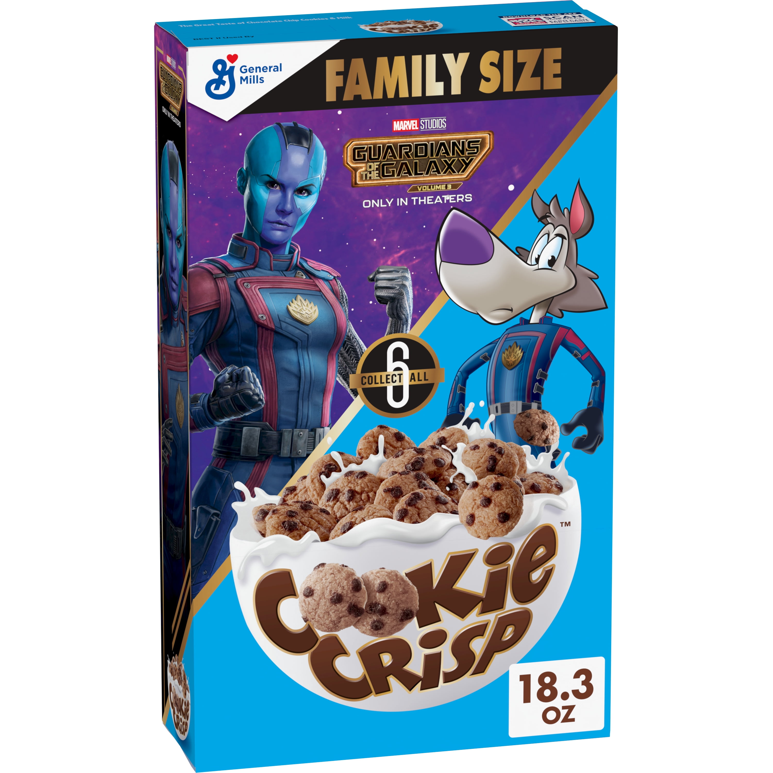 Cookie Crisp Whole Grain Cereal, Family Size, 18.3 OZ