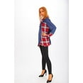 thumbnail image 2 of Women’s Shirts Assymetric Button Down Denim Long Sleeve Causal Blouse by Fantazia Apparel, 2 of 4