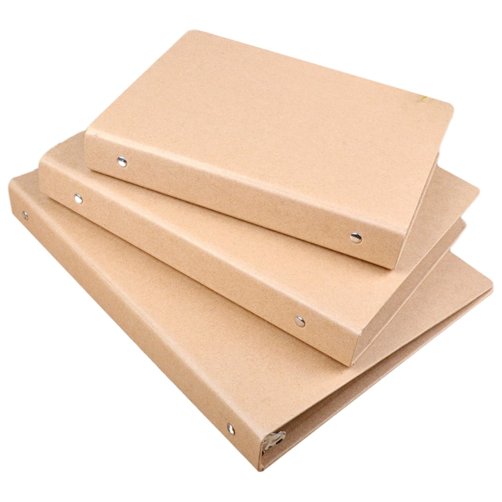 3Pcs Paper Binder Refillable Notebook Cover Loose-leaf Notebook Shell Students Binder Shell