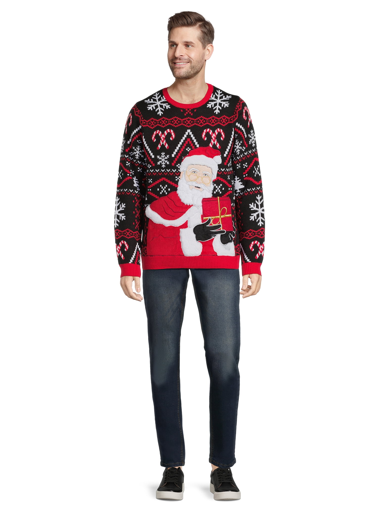 Jolly Sweaters Men's and Big Men's Ugly Christmas Sweater, Sizes S-3XL