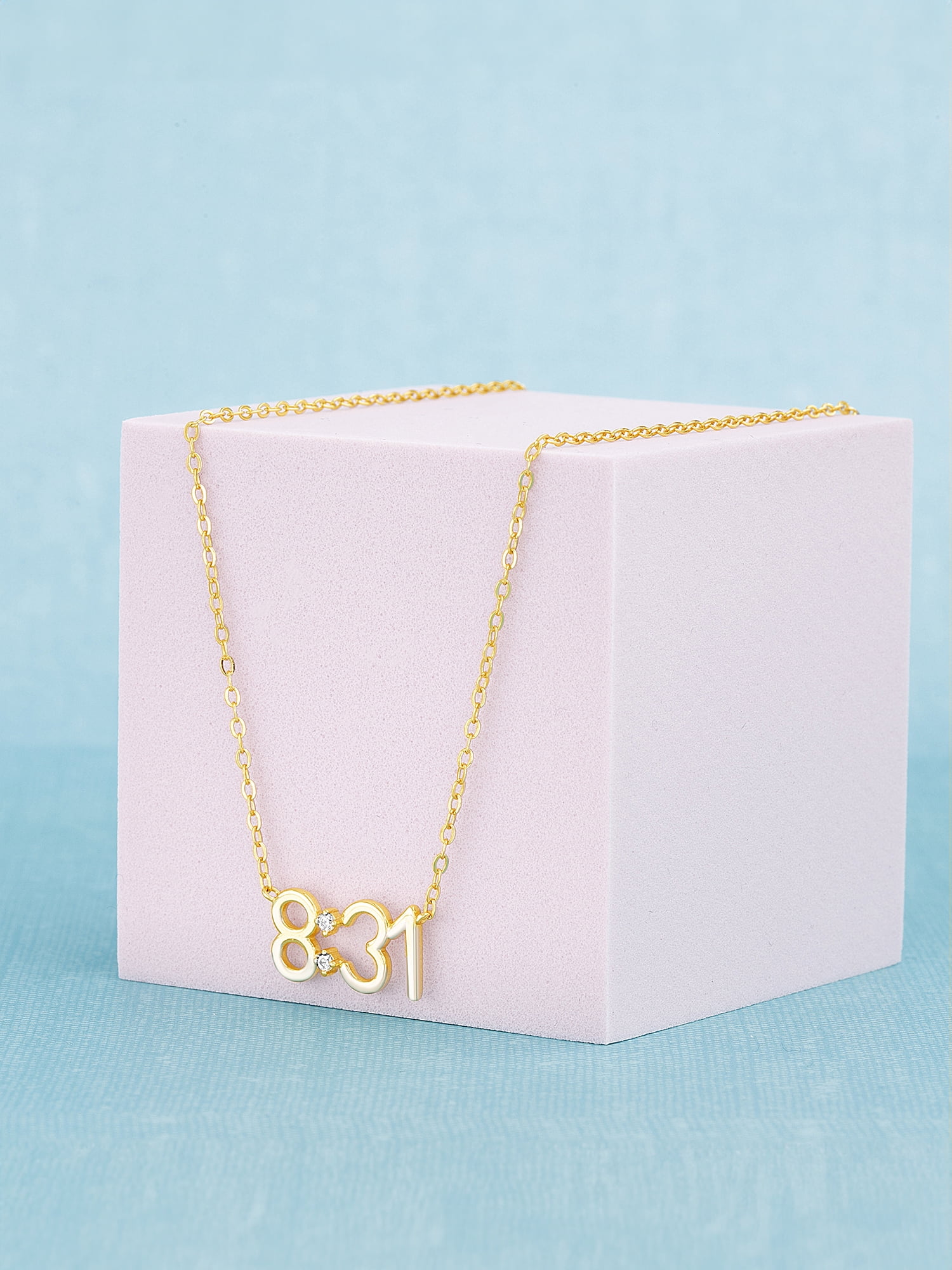 Brilliance Fine Jewelry Sterling Silver 14K Gold-Plated Bible Verse Romans 8:31 Woman 16"+2" Necklace
