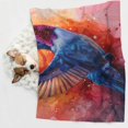 thumbnail image 6 of Naloa Vibrant Hummingbird Watercolor Art Dog Blanket, 3 Sizes Cat Blanket for Indoor Cats Large Medium Small Dog Gifts-Medium, 6 of 8