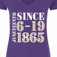 thumbnail image 4 of Inktastic Juneteenth Since 6-19-1865 Women's V-Neck T-Shirt, 4 of 5